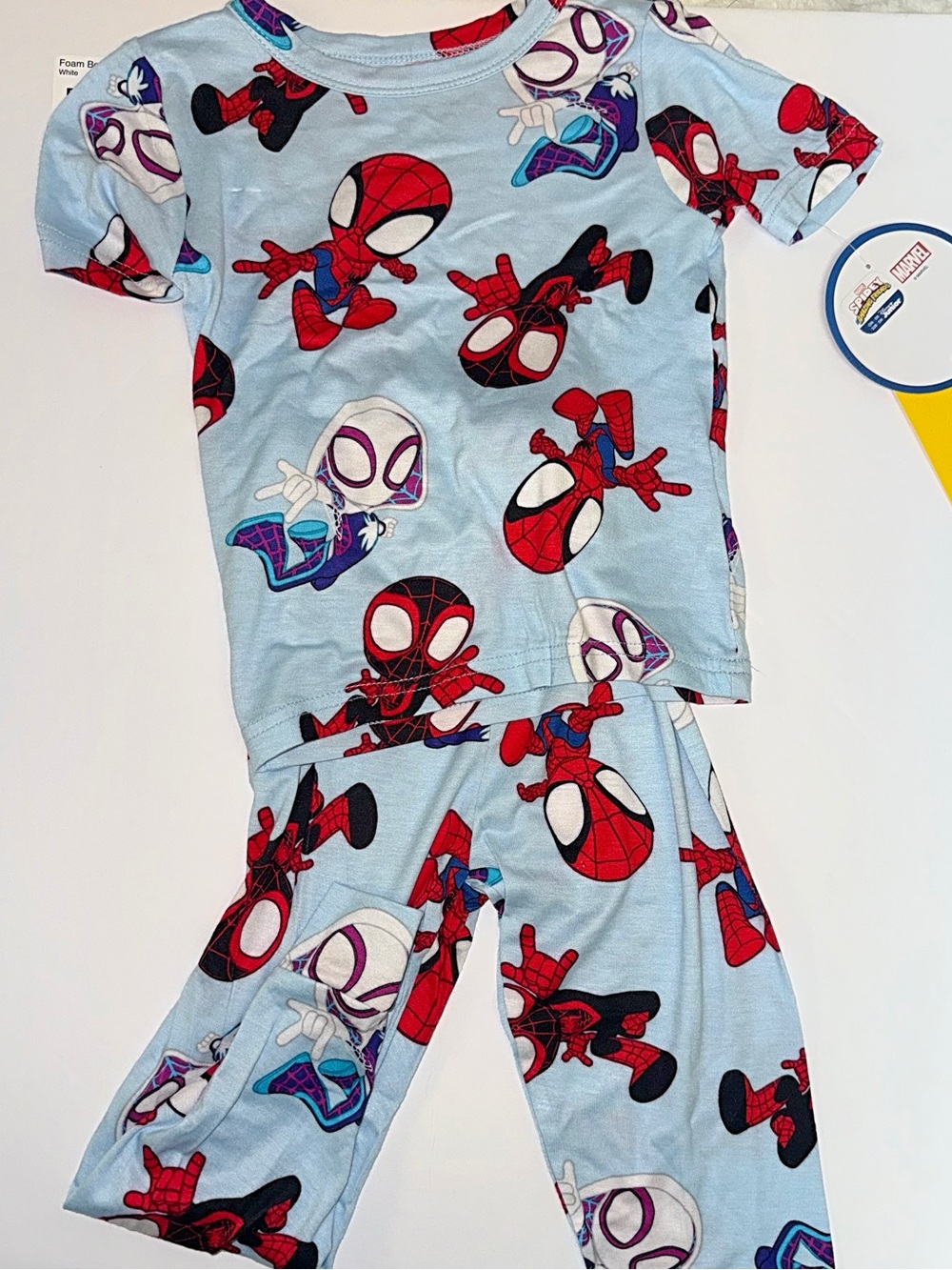 Marvel Spider-Man & Spider-Gwen Light Blue Kids Pajama Set